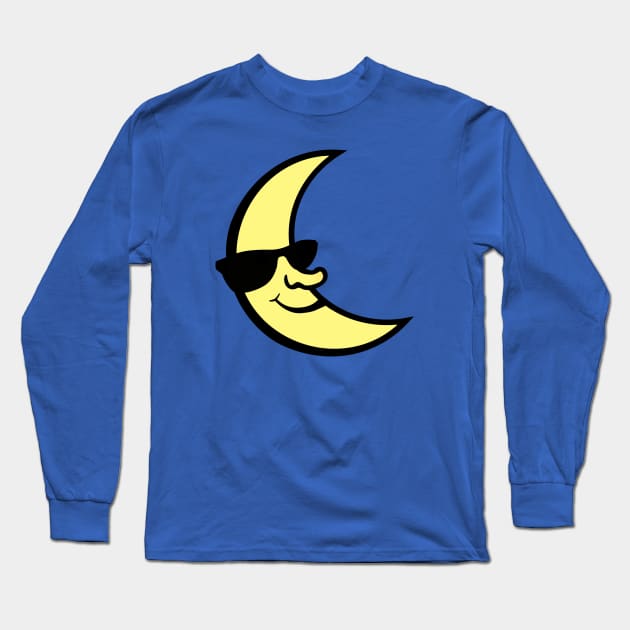 Cool Moon Long Sleeve T-Shirt by SandraKC